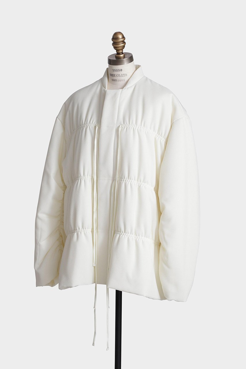 【ヒューエルミュージアム/hueLe Museum】の【STUMBLY】Padded Shirring Jacket 人気、トレンドファッション・服の通販 founy(ファニー) 　ファッション　Fashion　レディースファッション　Fashion for Women　アウター　Coat / Outerwear Collection　レディースジャケット・軽アウター　Jackets　シャーリング　Shirring, Ruched　ジャケット　Jacket, Outerwear　バランス　Balance, Style Balance　ブルゾン　Blouson, Bomber Jacket　モダン　Modern, Contemporary　リボン　Ribbon, Bow　再入荷　Restock / Back in Stock　other-2|ID: prp329100004876676 ipo3291000000036374858