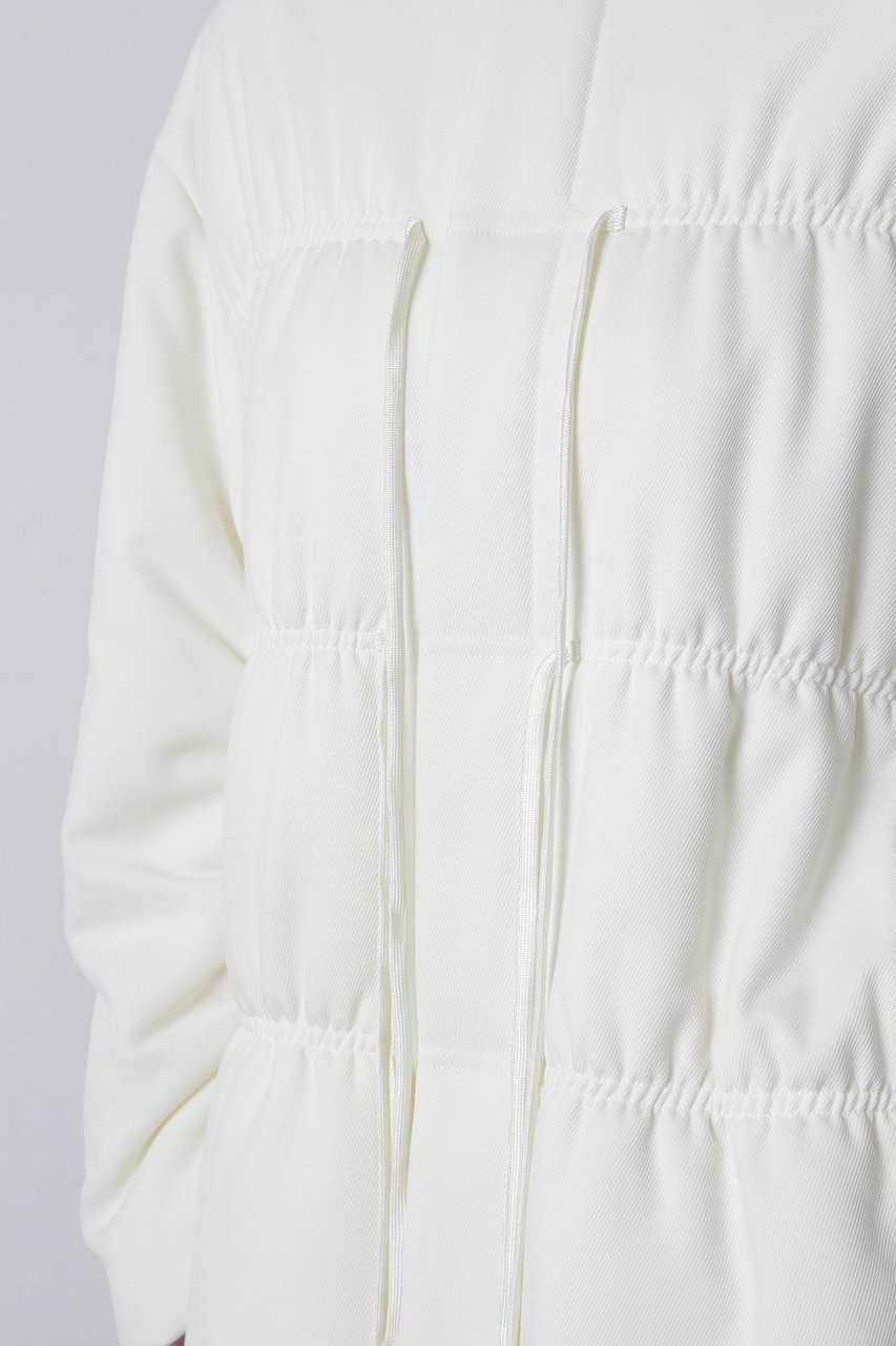 【ヒューエルミュージアム/hueLe Museum】の【STUMBLY】Padded Shirring Jacket 人気、トレンドファッション・服の通販 founy(ファニー) 　ファッション　Fashion　レディースファッション　Fashion for Women　アウター　Coat / Outerwear Collection　レディースジャケット・軽アウター　Jackets　シャーリング　Shirring, Ruched　ジャケット　Jacket, Outerwear　バランス　Balance, Style Balance　ブルゾン　Blouson, Bomber Jacket　モダン　Modern, Contemporary　リボン　Ribbon, Bow　再入荷　Restock / Back in Stock　other-8|ID: prp329100004876676 ipo3291000000036374869