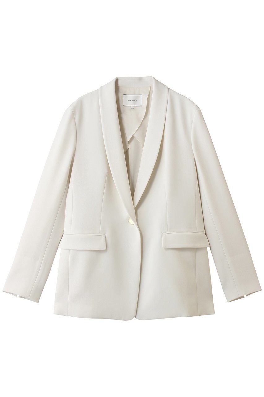 【ベイジ,/BEIGE,】のGYPSUM(ジプサム)/シルキータッチ ショールカラージャケット インテリア・キッズ・メンズ・レディースファッション・服の通販 founy(ファウニー) 　ファッション　Fashion　レディースファッション　Fashion for Women　アウター　Coat / Outerwear Collection　レディースジャケット・軽アウター　Jackets　ショール　Shawl, Wrap　ジャケット　Jacket, Outerwear　スリーブ　Sleeve, Long Sleeve / Short Sleeve　ロング　Long, Long-Length　定番　Standard, Basic Item　Ecru|ID: prp329100004876683 ipo3291000000036694841