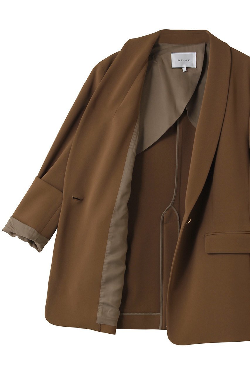 【ベイジ,/BEIGE,】のGYPSUM(ジプサム)/シルキータッチ ショールカラージャケット 人気、トレンドファッション・服の通販 founy(ファニー) 　ファッション　Fashion　レディースファッション　Fashion for Women　アウター　Coat / Outerwear Collection　レディースジャケット・軽アウター　Jackets　ショール　Shawl, Wrap　ジャケット　Jacket, Outerwear　スリーブ　Sleeve, Long Sleeve / Short Sleeve　ロング　Long, Long-Length　定番　Standard, Basic Item　新作・新入荷　New Arrivals / New In　other-6|ID: prp329100004876684 ipo3291000000036374919