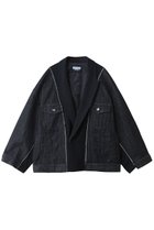 【メゾンスペシャル/MAISON SPECIAL】の【UNISEX】ドッキングデニム ピークドラペルJKT 人気、トレンドファッション・服の通販 founy(ファニー) ファッション Fashion レディースファッション Fashion for Women アウター Coat / Outerwear Collection レディースジャケット・軽アウター Jackets ユニセックス Unisex, Genderless シンプル Simple, Minimal ジャケット Jacket, Outerwear スリーブ Sleeve, Long Sleeve / Short Sleeve デニム Denim, Jeans Material ドッキング Docking, Mixed Material ロング Long, Long-Length 新作・新入荷 New Arrivals / New In thumbnail NVY(ネイビー)|ID: prp329100004876685 ipo3291000000036374927