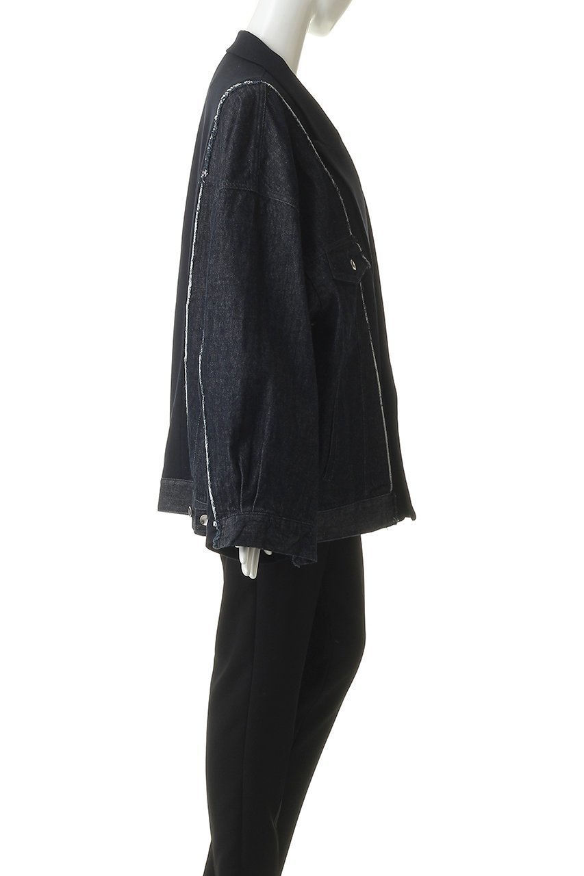 【メゾンスペシャル/MAISON SPECIAL】の【UNISEX】ドッキングデニム ピークドラペルJKT 大人の最旬トレンドファッション＆コーディネート founy(ファウニー) 　ファッション　Fashion　レディースファッション　Fashion for Women　アウター　Coat / Outerwear Collection　レディースジャケット・軽アウター　Jackets　ユニセックス　Unisex, Genderless　シンプル　Simple, Minimal　ジャケット　Jacket, Outerwear　スリーブ　Sleeve, Long Sleeve / Short Sleeve　デニム　Denim, Jeans Material　ドッキング　Docking, Mixed Material　ロング　Long, Long-Length　other-3|ID: prp329100004876685 ipo3291000000036947752