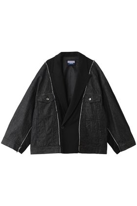 【メゾンスペシャル/MAISON SPECIAL】 【UNISEX】ドッキングデニム ピークドラペルJKT人気、トレンドファッション・服の通販 founy(ファニー) ファッション Fashion レディースファッション Fashion for Women アウター Coat / Outerwear Collection レディースジャケット・軽アウター Jackets ユニセックス Unisex, Genderless シンプル Simple, Minimal ジャケット Jacket, Outerwear スリーブ Sleeve, Long Sleeve / Short Sleeve デニム Denim, Jeans Material ドッキング Docking, Mixed Material ロング Long, Long-Length 新作・新入荷 New Arrivals / New In |ID:prp329100004876686