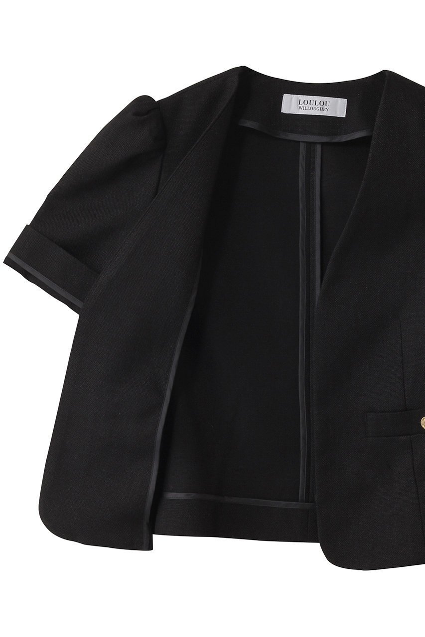 【アルアバイル/allureville】の【LOULOU WILLOUGHBY】ブライトリネン半袖ジャケット 人気、トレンドファッション・服の通販 founy(ファニー) ファッション Fashion レディースファッション Fashion for Women アウター Coat / Outerwear Collection レディースジャケット・軽アウター Jackets コンパクト Compact, Small Size ジャケット Jacket, Outerwear ボトム Bottoms, Lower Wear 半袖 Short Sleeve, Half Sleeve 夏 Summer other-6|ID: prp329100004876718 ipo3291000000036375201