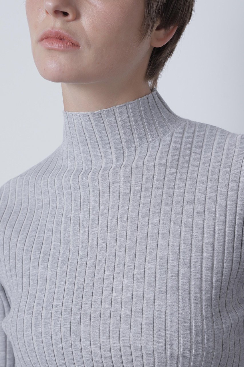 【ヒューエルミュージアム/hueLe Museum】の【hLM】コントラストカラーニット 人気、トレンドファッション・服の通販 founy(ファニー) 　ファッション　Fashion　レディースファッション　Fashion for Women　トップス・カットソー　Cut & Sew Tops　ニット　Knit Tops & Sweaters　カジュアルプルオーバー・ニットトップス　Pullovers & Knit Tops / Casual Pullovers　なめらか　Smooth, Silky Texture　インナー　Innerwear　ストライプ　Stripe, Striped Pattern　ボトルネック　Bottle Neck, Mock Neck　モダン　Modern, Contemporary　再入荷　Restock / Back in Stock　other-6|ID: prp329100004876732 ipo3291000000036375305