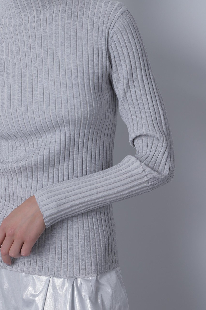 【ヒューエルミュージアム/hueLe Museum】の【hLM】コントラストカラーニット 人気、トレンドファッション・服の通販 founy(ファニー) 　ファッション　Fashion　レディースファッション　Fashion for Women　トップス・カットソー　Cut & Sew Tops　ニット　Knit Tops & Sweaters　カジュアルプルオーバー・ニットトップス　Pullovers & Knit Tops / Casual Pullovers　なめらか　Smooth, Silky Texture　インナー　Innerwear　ストライプ　Stripe, Striped Pattern　ボトルネック　Bottle Neck, Mock Neck　モダン　Modern, Contemporary　再入荷　Restock / Back in Stock　other-7|ID: prp329100004876732 ipo3291000000036375307