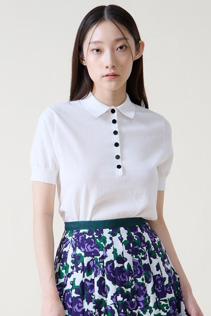 【ティアラ/Tiara】のポロニットプルオーバー インテリア・キッズ・メンズ・レディースファッション・服の通販 founy(ファニー) https://founy.com/ ファッション Fashion レディースファッション Fashion for Women トップス・カットソー Cut & Sew Tops ニット Knit Tops & Sweaters カジュアルプルオーバー・ニットトップス Pullovers & Knit Tops / Casual Pullovers サマー Summer, Summer Style シンプル Simple, Minimal フロント Front, Front Design エレガント 上品 Elegant 夏 Summer 新作・新入荷 New Arrivals / New In 春 Spring S/S・春夏 SS, Spring/Summer, Warm Season |ID: prp329100004876735 ipo3291000000036900423