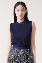 【ティアラ/Tiara】のトリプルラインスリーブレスニット ネイビー|ID: prp329100004876737 ipo3291000000036375339