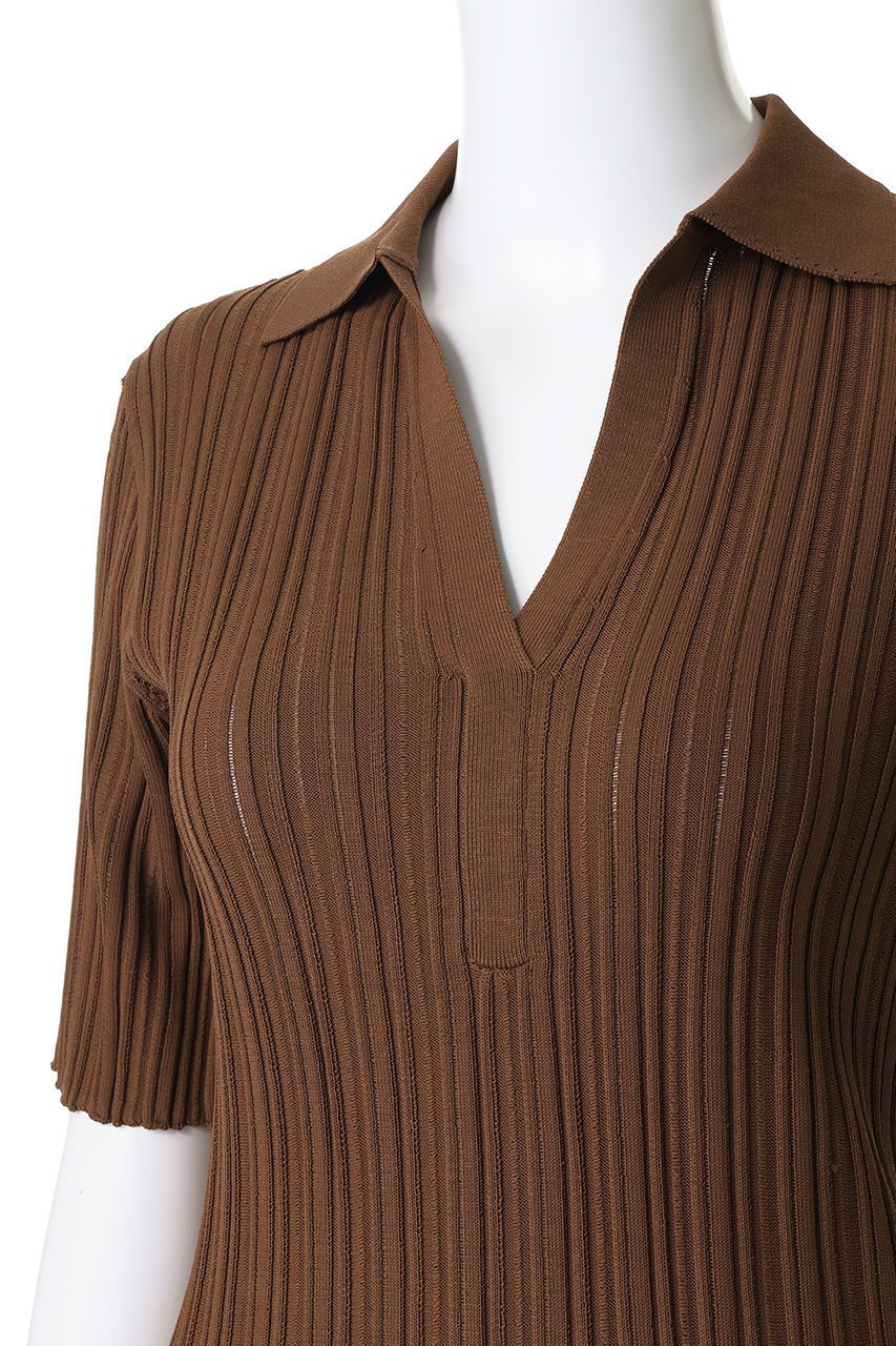 【ベイジ,/BEIGE,】のLABRADO(ラブラド)/ランダムリブ スキッパーニット 大人の最旬トレンドファッション＆コーディネート founy(ファウニー) 　ファッション　Fashion　レディースファッション　Fashion for Women　トップス・カットソー　Cut & Sew Tops　ニット　Knit Tops & Sweaters　カジュアルプルオーバー・ニットトップス　Pullovers & Knit Tops / Casual Pullovers　シンプル　Simple, Minimal　スキッパー　Skipper, Open Collar　スリーブ　Sleeve, Long Sleeve / Short Sleeve　ハーフ　Half, Half-Length　夏　Summer　春　Spring　S/S・春夏　SS, Spring/Summer, Warm Season　other-5|ID: prp329100004876741 ipo3291000000036958374