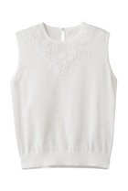 【アナイ/ANAYI】のレースラインコットンナイロンクループルオーバー 人気、トレンドファッション・服の通販 founy(ファニー) ファッション Fashion レディースファッション Fashion for Women トップス・カットソー Cut & Sew Tops ニット Knit Tops & Sweaters カジュアルプルオーバー・ニットトップス Pullovers & Knit Tops / Casual Pullovers インナー Innerwear ジャケット Jacket, Outerwear レース Lace, Lace Fabric 夏 Summer 新作・新入荷 New Arrivals / New In 春 Spring S/S・春夏 SS, Spring/Summer, Warm Season ビジネス 仕事 通勤 Business / Work / Commuting thumbnail ホワイト|ID: prp329100004876745 ipo3291000000036375385