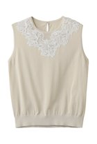 【アナイ/ANAYI】のレースラインコットンナイロンクループルオーバー 人気、トレンドファッション・服の通販 founy(ファニー) ファッション Fashion レディースファッション Fashion for Women トップス・カットソー Cut & Sew Tops ニット Knit Tops & Sweaters カジュアルプルオーバー・ニットトップス Pullovers & Knit Tops / Casual Pullovers インナー Innerwear ジャケット Jacket, Outerwear レース Lace, Lace Fabric 夏 Summer 新作・新入荷 New Arrivals / New In 春 Spring S/S・春夏 SS, Spring/Summer, Warm Season ビジネス 仕事 通勤 Business / Work / Commuting thumbnail ベージュ系|ID: prp329100004876745 ipo3291000000036375387