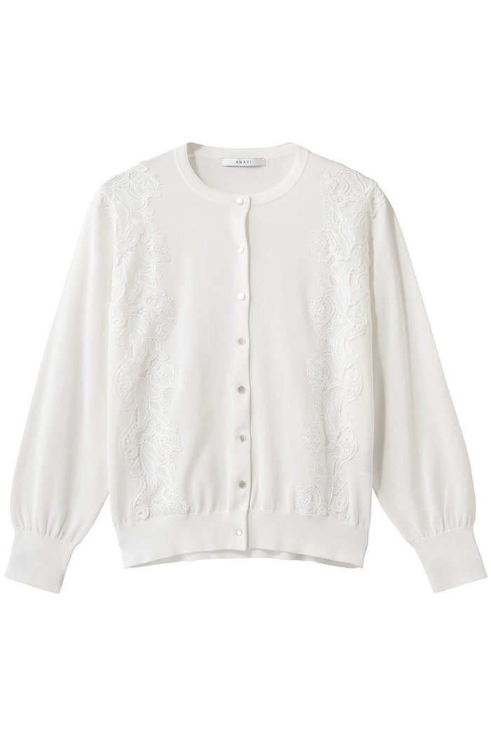 【アナイ/ANAYI】のレースラインコットンナイロンカーディガン インテリア・キッズ・メンズ・レディースファッション・服の通販 founy(ファニー) https://founy.com/ ファッション Fashion レディースファッション Fashion for Women トップス・カットソー Cut & Sew Tops ニット Knit Tops & Sweaters カーディガン・羽織り Layered Style Cardigans カーディガン Cardigan, Knitwear コンビ Combo, Combination Style レース Lace, Lace Fabric エレガント 上品 Elegant 新作・新入荷 New Arrivals / New In |ID: prp329100004876748 ipo3291000000036375400