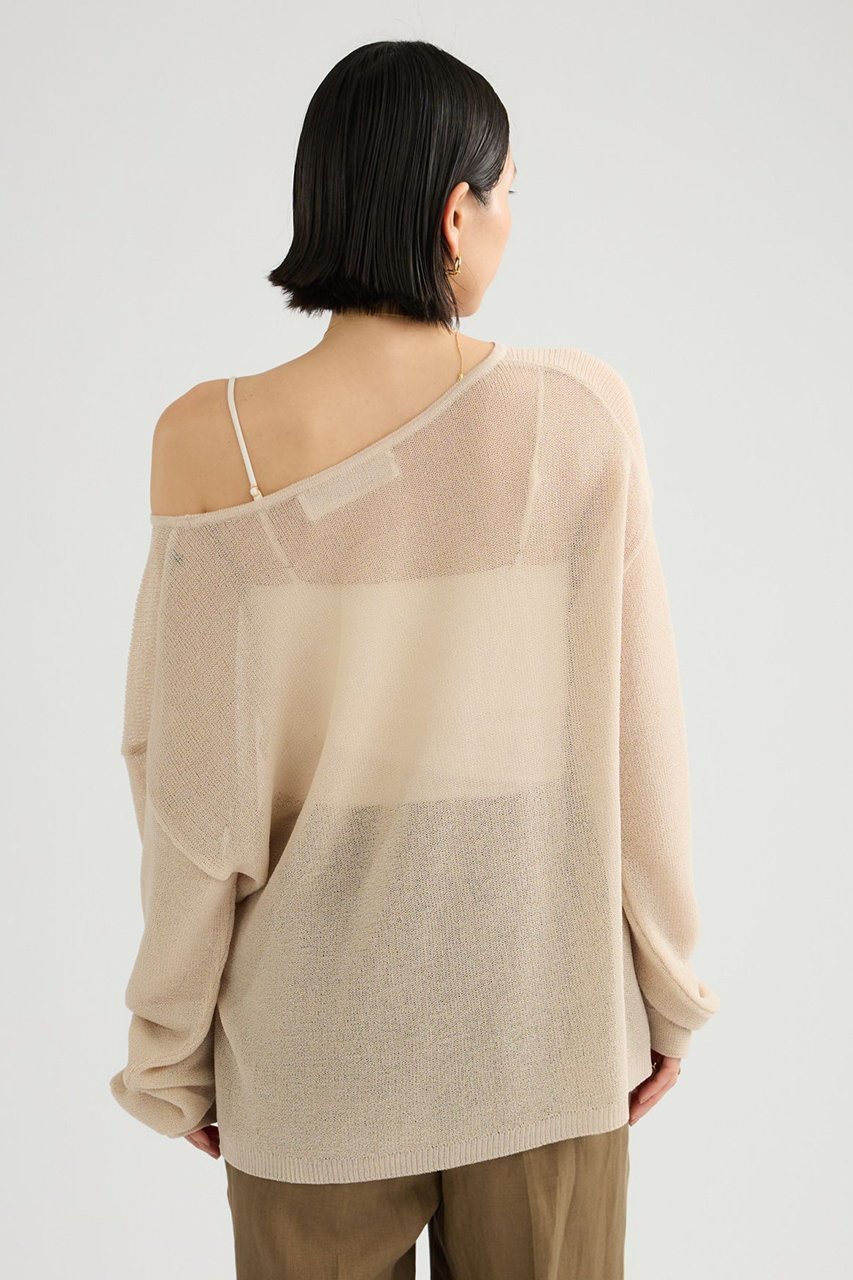 【カオス/Chaos】のカラガンニット 人気、トレンドファッション・服の通販 founy(ファニー) 　ファッション　Fashion　レディースファッション　Fashion for Women　トップス・カットソー　Cut & Sew Tops　ニット　Knit Tops & Sweaters　カジュアルプルオーバー・ニットトップス　Pullovers & Knit Tops / Casual Pullovers　おすすめ　Recommended / Our Picks　シアー　Sheer, See-Through　シンプル　Simple, Minimal　モダン　Modern, Contemporary　夏　Summer　抗菌　Antibacterial, Bacteria-Resistant　新作・新入荷　New Arrivals / New In　畦　Ribbed Knit　other-4|ID: prp329100004876751 ipo3291000000036375445