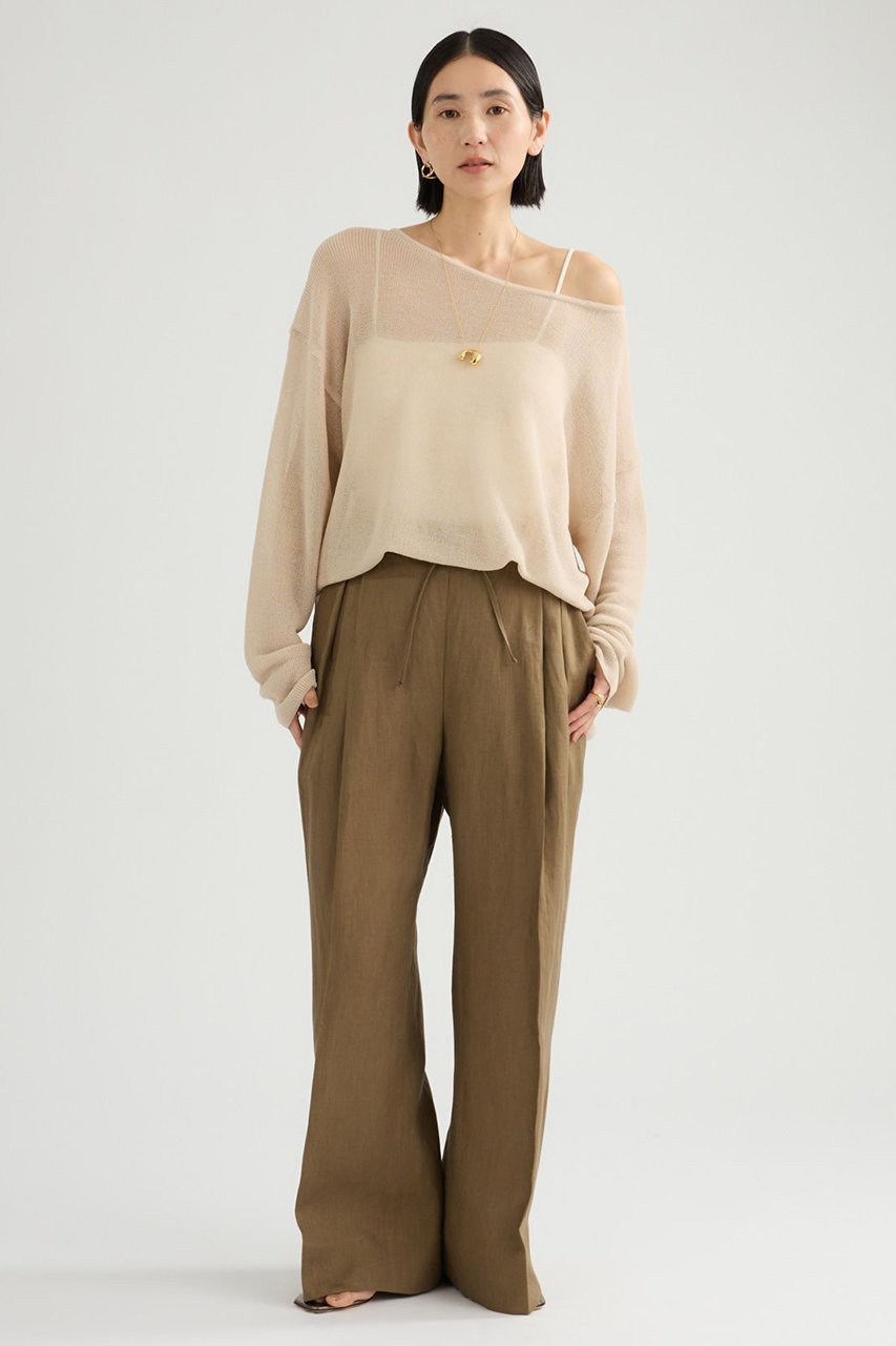 【カオス/Chaos】のカラガンニット 人気、トレンドファッション・服の通販 founy(ファニー) 　ファッション　Fashion　レディースファッション　Fashion for Women　トップス・カットソー　Cut & Sew Tops　ニット　Knit Tops & Sweaters　カジュアルプルオーバー・ニットトップス　Pullovers & Knit Tops / Casual Pullovers　おすすめ　Recommended / Our Picks　シアー　Sheer, See-Through　シンプル　Simple, Minimal　モダン　Modern, Contemporary　夏　Summer　抗菌　Antibacterial, Bacteria-Resistant　新作・新入荷　New Arrivals / New In　畦　Ribbed Knit　other-5|ID: prp329100004876751 ipo3291000000036375448