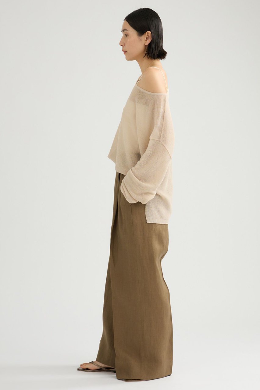 【カオス/Chaos】のカラガンニット 人気、トレンドファッション・服の通販 founy(ファニー) 　ファッション　Fashion　レディースファッション　Fashion for Women　トップス・カットソー　Cut & Sew Tops　ニット　Knit Tops & Sweaters　カジュアルプルオーバー・ニットトップス　Pullovers & Knit Tops / Casual Pullovers　おすすめ　Recommended / Our Picks　シアー　Sheer, See-Through　シンプル　Simple, Minimal　モダン　Modern, Contemporary　夏　Summer　抗菌　Antibacterial, Bacteria-Resistant　新作・新入荷　New Arrivals / New In　畦　Ribbed Knit　other-6|ID: prp329100004876751 ipo3291000000036375450