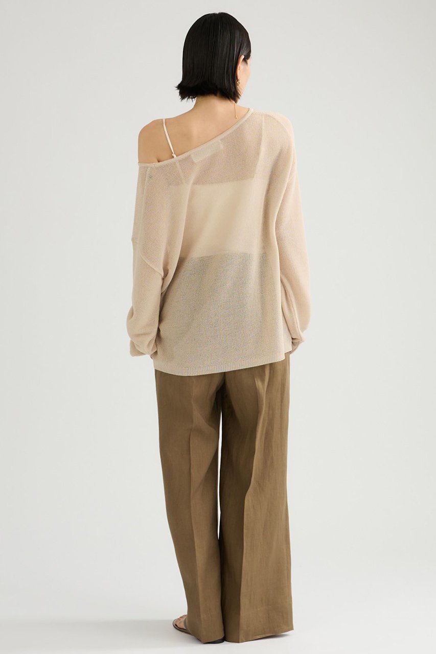 【カオス/Chaos】のカラガンニット 人気、トレンドファッション・服の通販 founy(ファニー) 　ファッション　Fashion　レディースファッション　Fashion for Women　トップス・カットソー　Cut & Sew Tops　ニット　Knit Tops & Sweaters　カジュアルプルオーバー・ニットトップス　Pullovers & Knit Tops / Casual Pullovers　おすすめ　Recommended / Our Picks　シアー　Sheer, See-Through　シンプル　Simple, Minimal　モダン　Modern, Contemporary　夏　Summer　抗菌　Antibacterial, Bacteria-Resistant　新作・新入荷　New Arrivals / New In　畦　Ribbed Knit　other-7|ID: prp329100004876751 ipo3291000000036375452