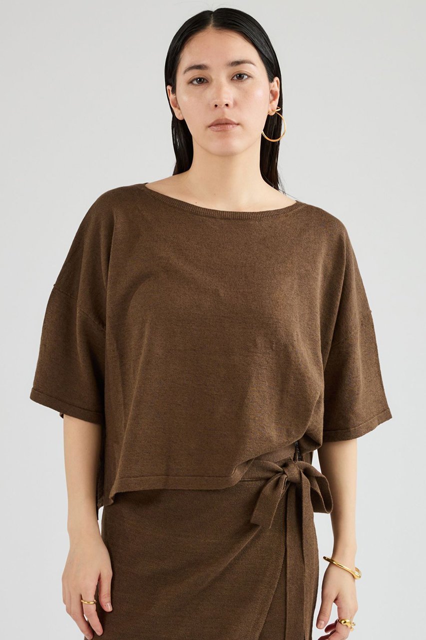 【カオス/Chaos】のマーレニット 人気、トレンドファッション・服の通販 founy(ファニー) 　ファッション　Fashion　レディースファッション　Fashion for Women　トップス・カットソー　Cut & Sew Tops　ニット　Knit Tops & Sweaters　カジュアルプルオーバー・ニットトップス　Pullovers & Knit Tops / Casual Pullovers　スリーブ　Sleeve, Long Sleeve / Short Sleeve　セットアップ　Set-Up, Coordinated Outfit　デコルテ　Décolleté, Neckline　ハーフ　Half, Half-Length　ラップ　Wrap, Wrap Design　リネン　Linen, Linen Fabric　リボン　Ribbon, Bow　新作・新入荷　New Arrivals / New In　 other-1|ID: prp329100004876754 ipo3291000000036375456