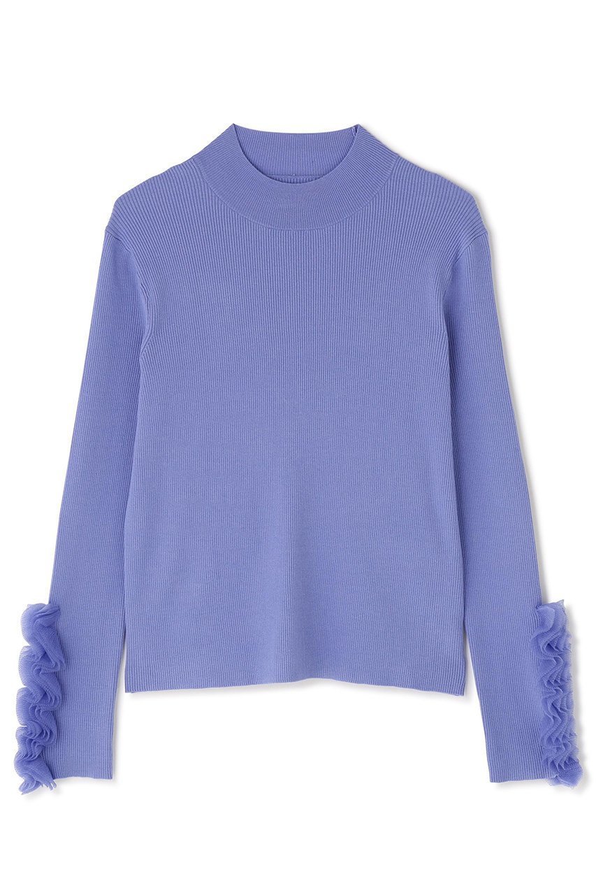 【アドーア/ADORE】のスポンディッシュフリルニット インテリア・キッズ・メンズ・レディースファッション・服の通販 founy(ファウニー) 　ファッション　Fashion　レディースファッション　Fashion for Women　トップス・カットソー　Cut & Sew Tops　ニット　Knit Tops & Sweaters　カジュアルプルオーバー・ニットトップス　Pullovers & Knit Tops / Casual Pullovers　シアー　Sheer, See-Through　シンプル　Simple, Minimal　ストレッチ　Stretch, Stretchy Fabric　タートル　Turtleneck, Turtle Collar　フリル　Frill, Ruffle　ブルー|ID: prp329100004876757 ipo3291000000036958383