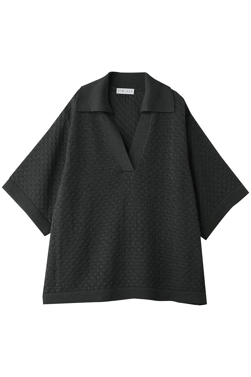 【リムアーク/RIM.ARK】のSkipper knit PO/プルオーバー インテリア・キッズ・メンズ・レディースファッション・服の通販 founy(ファウニー) 　ファッション　Fashion　レディースファッション　Fashion for Women　トップス・カットソー　Cut & Sew Tops　ニット　Knit Tops & Sweaters　カジュアルプルオーバー・ニットトップス　Pullovers & Knit Tops / Casual Pullovers　インナー　Innerwear　サテン　Satin, Glossy Fabric　サマー　Summer, Summer Style　スキッパー　Skipper, Open Collar　スラックス　Slacks, Dress Pants　バランス　Balance, Style Balance　マニッシュ　Mannish, Boyish　メンズ　Men's, Menswear　レース　Lace, Lace Fabric　グレー|ID: prp329100004876761 ipo3291000000036887710
