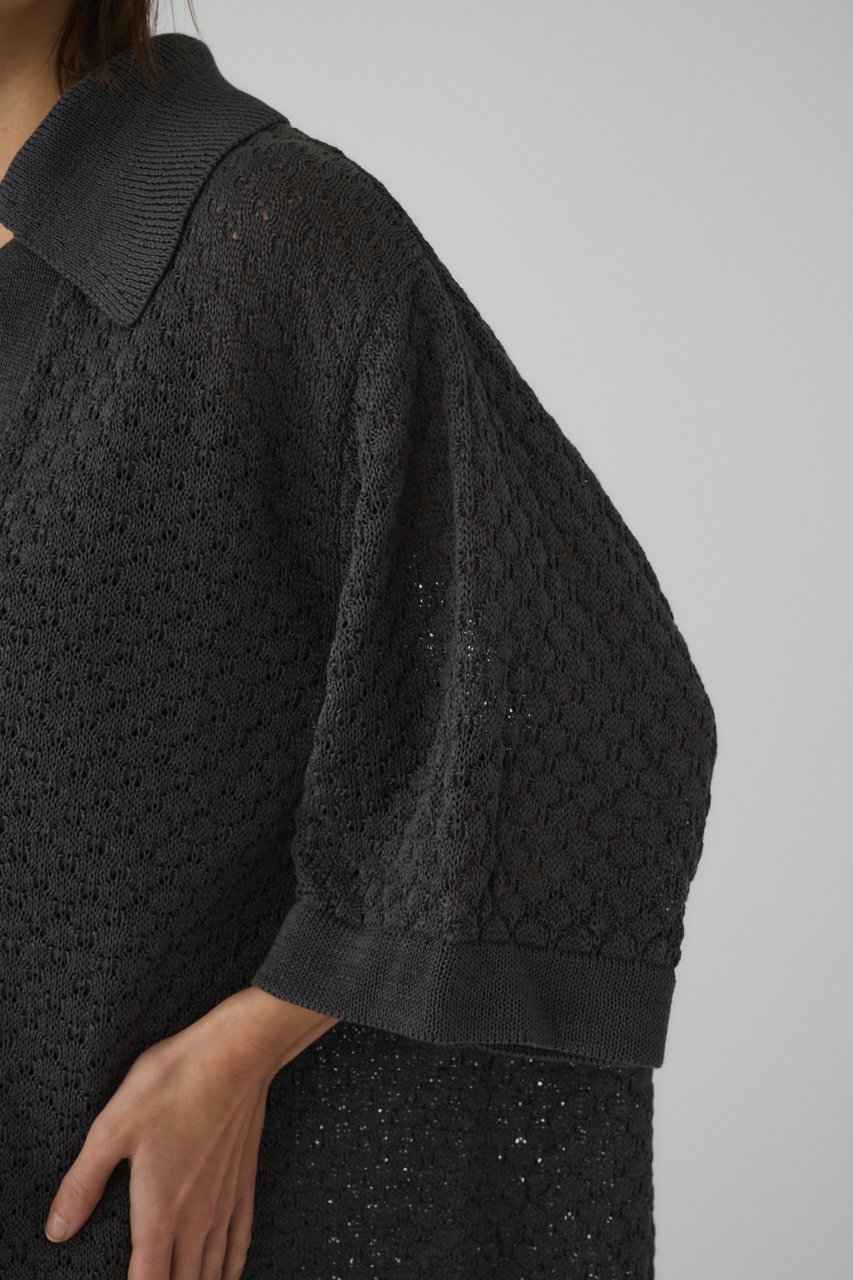 【リムアーク/RIM.ARK】の【3/18 10:00販売開始】Skipper knit PO/プルオーバー 人気、トレンドファッション・服の通販 founy(ファニー) 　ファッション　Fashion　レディースファッション　Fashion for Women　トップス・カットソー　Cut & Sew Tops　ニット　Knit Tops & Sweaters　カジュアルプルオーバー・ニットトップス　Pullovers & Knit Tops / Casual Pullovers　インナー　Innerwear　サテン　Satin, Glossy Fabric　サマー　Summer, Summer Style　スキッパー　Skipper, Open Collar　スラックス　Slacks, Dress Pants　バランス　Balance, Style Balance　マニッシュ　Mannish, Boyish　メンズ　Men's, Menswear　レース　Lace, Lace Fabric　other-7|ID: prp329100004876762 ipo3291000000036375535