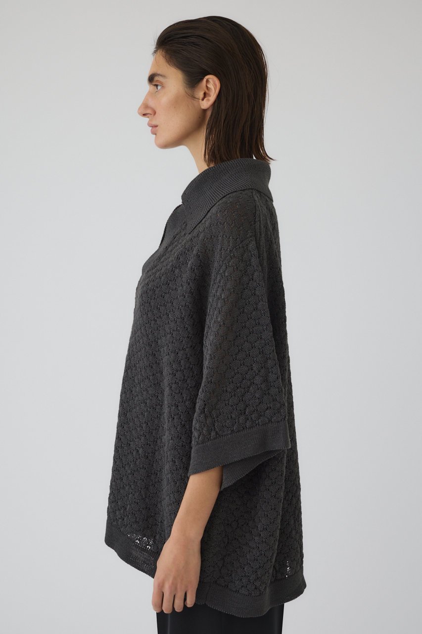 【リムアーク/RIM.ARK】の【3/18 10:00販売開始】Skipper knit PO/プルオーバー 人気、トレンドファッション・服の通販 founy(ファニー) 　ファッション　Fashion　レディースファッション　Fashion for Women　トップス・カットソー　Cut & Sew Tops　ニット　Knit Tops & Sweaters　カジュアルプルオーバー・ニットトップス　Pullovers & Knit Tops / Casual Pullovers　インナー　Innerwear　サテン　Satin, Glossy Fabric　サマー　Summer, Summer Style　スキッパー　Skipper, Open Collar　スラックス　Slacks, Dress Pants　バランス　Balance, Style Balance　マニッシュ　Mannish, Boyish　メンズ　Men's, Menswear　レース　Lace, Lace Fabric　other-8|ID: prp329100004876762 ipo3291000000036375538