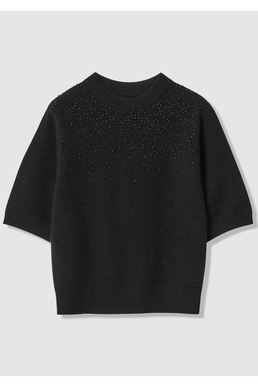 【アナイ/ANAYI】のリップルビーズ プルオーバー インテリア・キッズ・メンズ・レディースファッション・服の通販 founy(ファウニー) 　ファッション　Fashion　レディースファッション　Fashion for Women　トップス・カットソー　Cut & Sew Tops　ニット　Knit Tops & Sweaters　カジュアルプルオーバー・ニットトップス　Pullovers & Knit Tops / Casual Pullovers　おすすめ　Recommended / Our Picks　アンサンブル　Ensemble Set　カーディガン　Cardigan, Knitwear　エレガント 上品　Elegant　ブラック|ID: prp329100004876763 ipo3291000000036694887