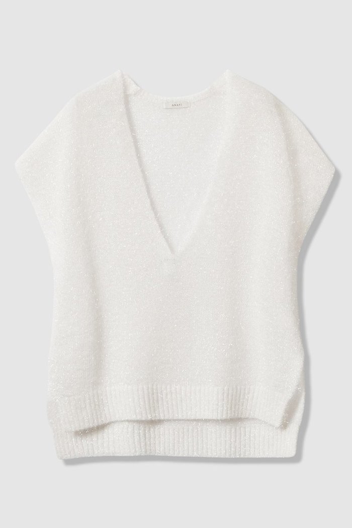 【アナイ/ANAYI】のラメシャギーVネックジレ インテリア・キッズ・メンズ・レディースファッション・服の通販 founy(ファニー) https://founy.com/ ファッション Fashion レディースファッション Fashion for Women トップス・カットソー Cut & Sew Tops ニット Knit Tops & Sweaters ベスト&ジレ / 重ね着スタイル Vests & Gilets カジュアルプルオーバー・ニットトップス Pullovers & Knit Tops / Casual Pullovers Vネックトップス V-Neck Tops / V-Cut Neckline Shirts ハイネック High Neck, Mock Neck バランス Balance, Style Balance |ID: prp329100004876773 ipo3291000000036375639