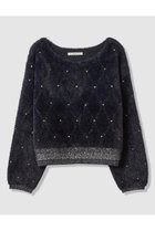 【アナイ/ANAYI】のフェザージャガードビジュー プルオーバー ネイビー|ID: prp329100004876778 ipo3291000000036375674