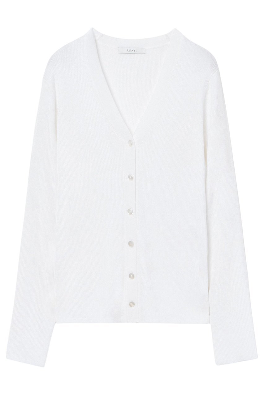 【アナイ/ANAYI】のアセテートポリエステルVカーディガン 人気、トレンドファッション・服の通販 founy(ファニー) 　ファッション　Fashion　レディースファッション　Fashion for Women　トップス・カットソー　Cut & Sew Tops　ニット　Knit Tops & Sweaters　カーディガン・羽織り　Layered Style Cardigans　おすすめ　Recommended / Our Picks　アンサンブル　Ensemble Set　カーディガン　Cardigan, Knitwear　スマート　Smart, Elegant　ミラノリブ　Milano Rib, Milano Stitch　人気　Popular, Best Seller　定番　Standard, Basic Item　 other-1|ID: prp329100004876786 ipo3291000000036375731