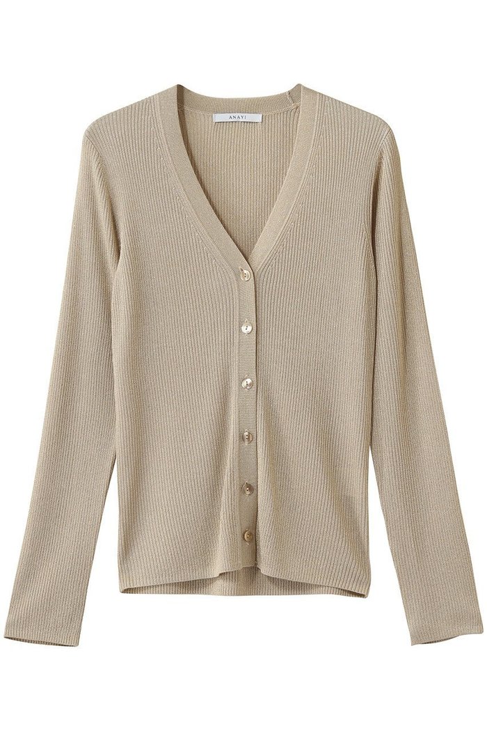 【アナイ/ANAYI】のラメリブVネックカーディガン インテリア・キッズ・メンズ・レディースファッション・服の通販 founy(ファニー) https://founy.com/ ファッション Fashion レディースファッション Fashion for Women トップス・カットソー Cut & Sew Tops ニット Knit Tops & Sweaters カーディガン・羽織り Layered Style Cardigans Vネックトップス V-Neck Tops / V-Cut Neckline Shirts カーディガン Cardigan, Knitwear シンプル Simple, Minimal 新作・新入荷 New Arrivals / New In |ID: prp329100004876788 ipo3291000000036381956