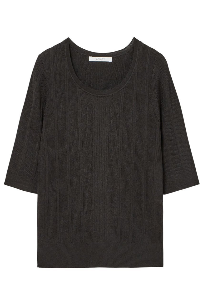 【アナイ/ANAYI】のアセテートポリエステルリブプルオーバー インテリア・キッズ・メンズ・レディースファッション・服の通販 founy(ファニー) 　ファッション　Fashion　レディースファッション　Fashion for Women　トップス・カットソー　Cut & Sew Tops　ニット　Knit Tops & Sweaters　カジュアルプルオーバー・ニットトップス　Pullovers & Knit Tops / Casual Pullovers　おすすめ　Recommended / Our Picks　アンサンブル　Ensemble Set　インナー　Innerwear　カーディガン　Cardigan, Knitwear　再入荷　Restock / Back in Stock　ブラック|ID: prp329100004876795 ipo3291000000036375806