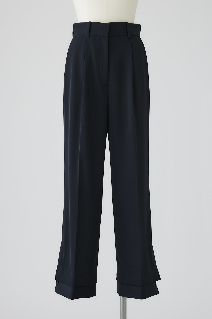 【リムアーク/RIM.ARK】の【3/18 10:00販売開始】Cuff detail straight PT/パンツ インテリア・キッズ・メンズ・レディースファッション・服の通販 founy(ファニー) 　ファッション　Fashion　レディースファッション　Fashion for Women　パンツ　Pants & Trousers　エレガント 上品　Elegant　カフス　Cuff Design　シンプル　Simple, Minimal　ツイル　Twist, Twisted Detail　ボトム　Bottoms, Lower Wear　ネイビー|ID: prp329100004876805 ipo3291000000036375869