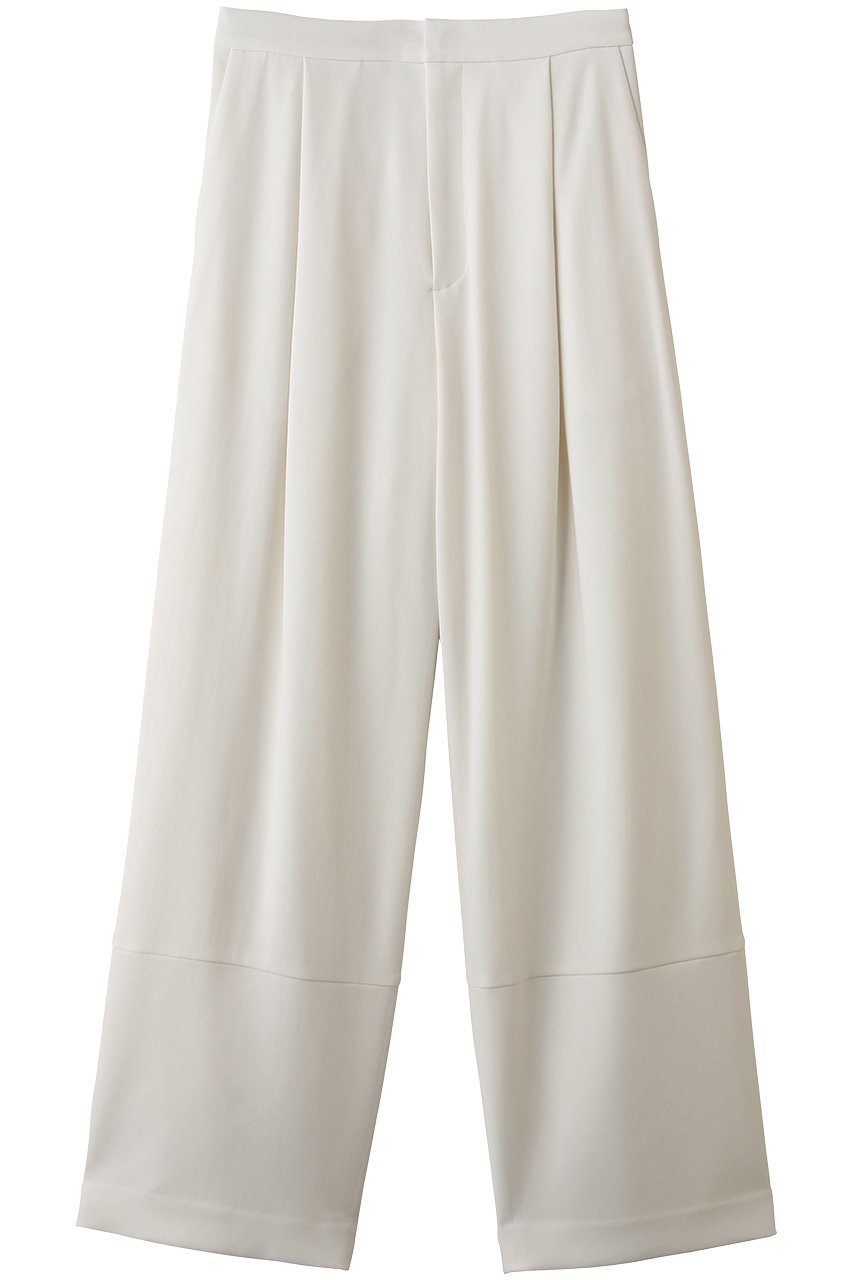 【ベイジ,/BEIGE,】のGYPSUM(ジプサム)/シルキータッチ セミワイドタックパンツ インテリア・キッズ・メンズ・レディースファッション・服の通販 founy(ファウニー) 　ファッション　Fashion　レディースファッション　Fashion for Women　パンツ　Pants & Trousers　おすすめ　Recommended / Our Picks　ジャケット　Jacket, Outerwear　ストレート　Straight, Straight Cut　セットアップ　Set-Up, Coordinated Outfit　ロング　Long, Long-Length　ワイド　Wide, Wide Fit　Ecru|ID: prp329100004876822 ipo3291000000036887752