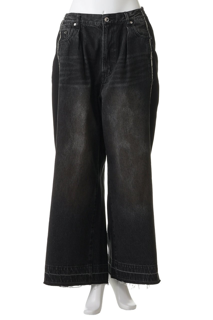 【メゾンスペシャル/MAISON SPECIAL】の【UNISEX】ドッキングデニム バギーパンツ 人気、トレンドファッション・服の通販 founy(ファニー) 　ファッション　Fashion　レディースファッション　Fashion for Women　パンツ　Pants & Trousers　ユニセックス　Unisex, Genderless　カットオフ　Cut-Off Design　スラックス　Slacks, Dress Pants　デニム　Denim, Jeans Material　ドッキング　Docking, Mixed Material　フロント　Front, Front Design　ミックス　Mix, Mixed Style　新作・新入荷　New Arrivals / New In　other-2|ID: prp329100004876825 ipo3291000000036376027