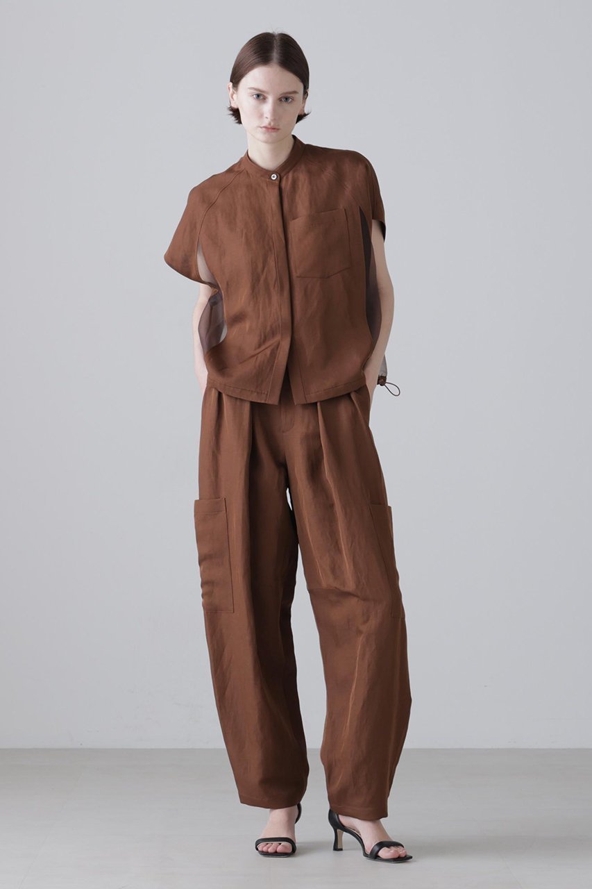 【アドーア/ADORE】のシルキープレーンクロスパンツ インテリア・キッズ・メンズ・レディースファッション・服の通販 founy(ファニー) 　ファッション　Fashion　レディースファッション　Fashion for Women　パンツ　Pants & Trousers　おすすめ　Recommended / Our Picks　なめらか　Smooth, Silky Texture　セットアップ　Set-Up, Coordinated Outfit　リュクス　Luxury, Elegant, High-End, Chic　エレガント 上品　Elegant　再入荷　Restock / Back in Stock　ブラウン|ID: prp329100004876837 ipo3291000000036376119