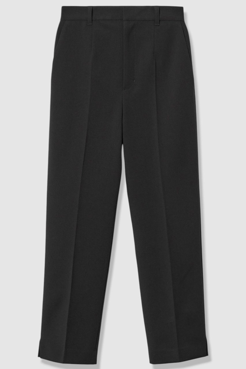 【アナイ/ANAYI】のダブルクロステーパードパンツ インテリア・キッズ・メンズ・レディースファッション・服の通販 founy(ファウニー) 　ファッション　Fashion　レディースファッション　Fashion for Women　パンツ　Pants & Trousers　シンプル　Simple, Minimal　ストレッチ　Stretch, Stretchy Fabric　スリット　Slit, Slit Detail　センター　Center, Center Line　リラックス　Relax, Relaxed Fit　ブラック|ID: prp329100004876839 ipo3291000000036744597