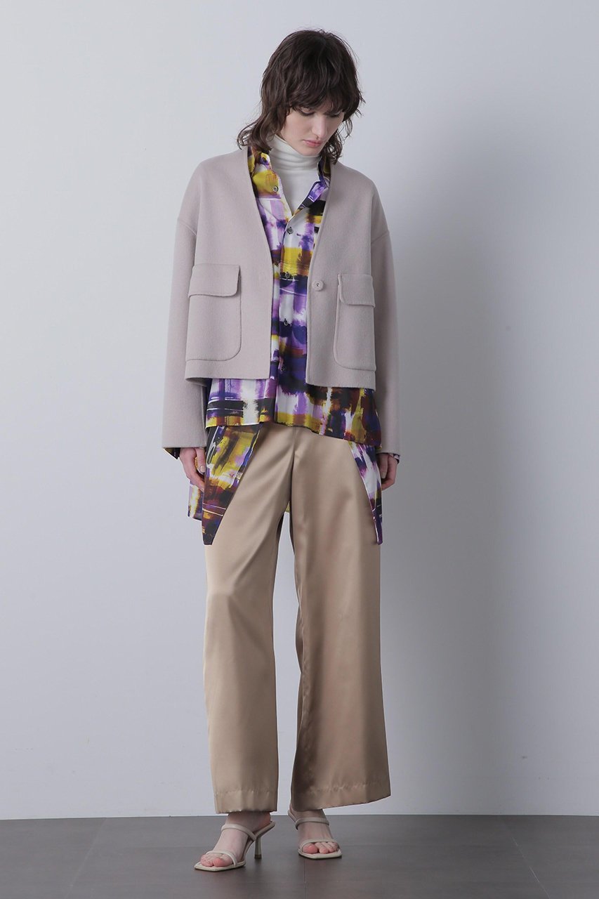 【ヒューエルミュージアム/hueLe Museum】の【STUMBLY】Satin Wide Pants インテリア・キッズ・メンズ・レディースファッション・服の通販 founy(ファニー) 　ファッション　Fashion　レディースファッション　Fashion for Women　パンツ　Pants & Trousers　エレガント 上品　Elegant　ギャザー　Gathered, Ruffled　サテン　Satin, Glossy Fabric　リボン　Ribbon, Bow　定番　Standard, Basic Item　新作・新入荷　New Arrivals / New In　ベージュ|ID: prp329100004876845 ipo3291000000036376181