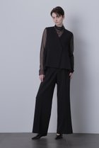 【ヒューエルミュージアム/hueLe Museum】の【hLM】 セミワイドパンツ 人気、トレンドファッション・服の通販 founy(ファニー) ファッション Fashion レディースファッション Fashion for Women パンツ Pants & Trousers ストレッチ Stretch, Stretchy Fabric センター Center, Center Line プリーツ Pleats, Pleated 再入荷 Restock / Back in Stock thumbnail ブラック|ID: prp329100004876847 ipo3291000000036376189