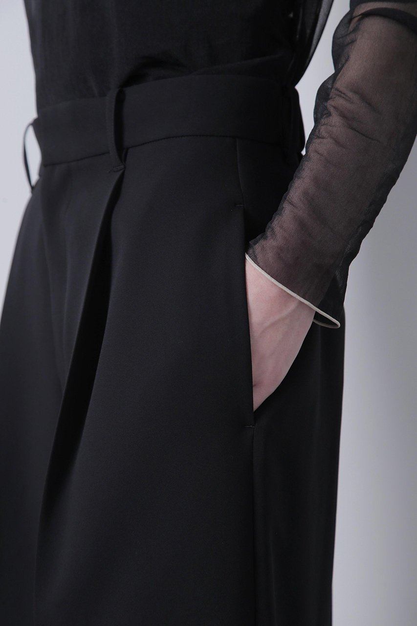 【ヒューエルミュージアム/hueLe Museum】の【hLM】 セミワイドパンツ 人気、トレンドファッション・服の通販 founy(ファニー) 　ファッション　Fashion　レディースファッション　Fashion for Women　パンツ　Pants & Trousers　ストレッチ　Stretch, Stretchy Fabric　センター　Center, Center Line　プリーツ　Pleats, Pleated　再入荷　Restock / Back in Stock　other-8|ID: prp329100004876847 ipo3291000000036376203