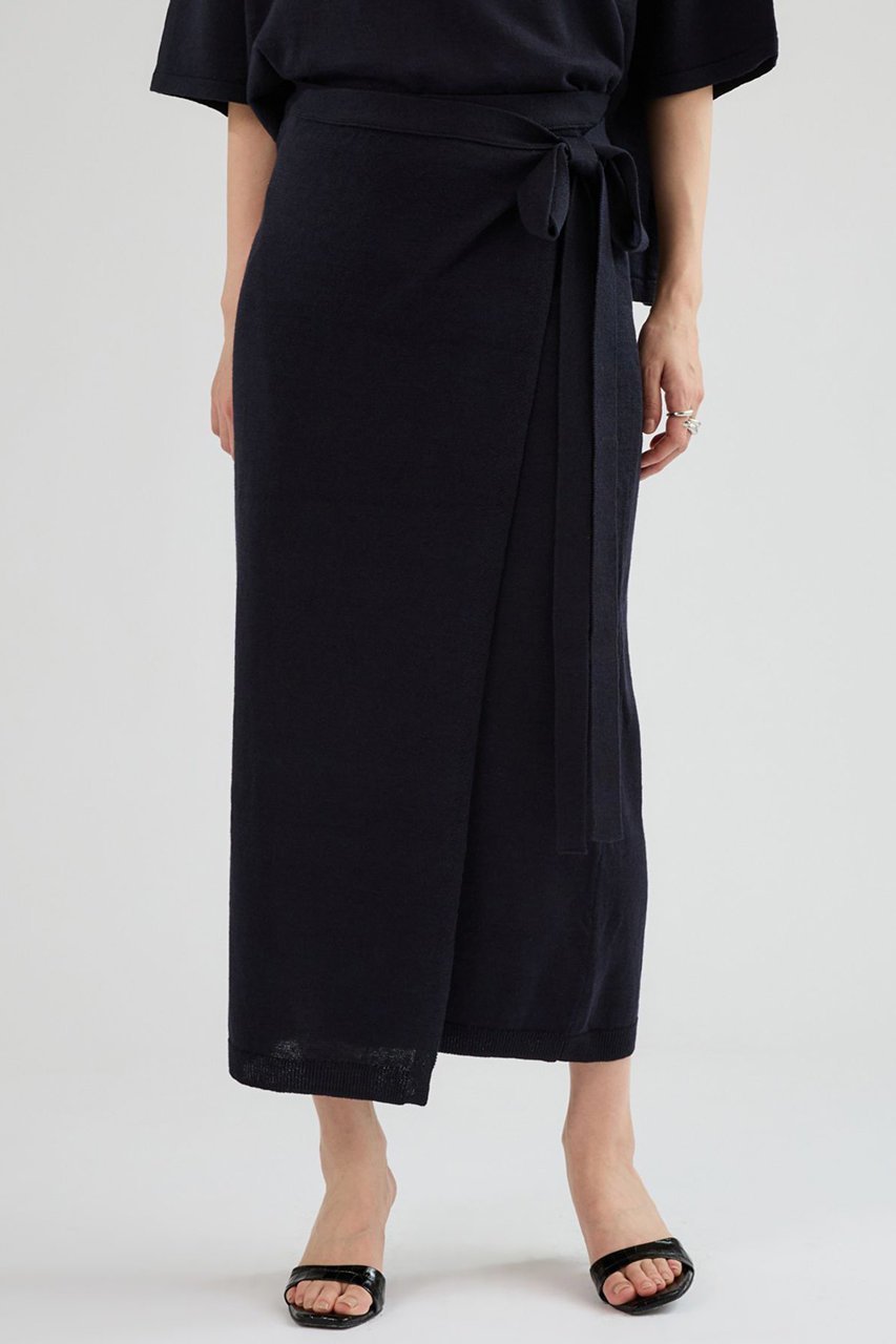 【カオス/Chaos】のマーレラップスカート インテリア・キッズ・メンズ・レディースファッション・服の通販 founy(ファニー) 　ファッション　Fashion　レディースファッション　Fashion for Women　スカート　Skirts　ロングスカート　Long Skirts / Maxi & Midi Skirts　サンダル　Sandals, Summer Shoes　シューズ　Shoes, Footwear　フラット　Flat, Flat Shoes　ラップ　Wrap, Wrap Design　リネン　Linen, Linen Fabric　リボン　Ribbon, Bow　ロング　Long, Long-Length　新作・新入荷　New Arrivals / New In　ネイビー|ID: prp329100004876862 ipo3291000000036376306