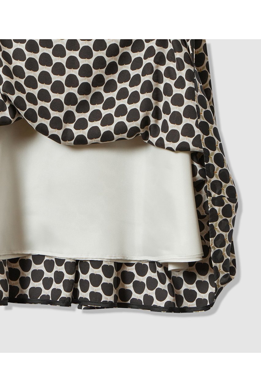 【アナイ/ANAYI】の【セットアップ対応商品】メーレプリントタックフレア スカート 人気、トレンドファッション・服の通販 founy(ファニー) 　ファッション　Fashion　レディースファッション　Fashion for Women　セットアップ　Matching Sets　スカート・ミニ/ミディ/マキシ　Skirts / Mini, Midi & Maxi Skirts　スカート　Skirts　Aライン・フレアスカート　A-Line & Flared Skirts　イタリア　Italy　エレガント 上品　Elegant　サテン　Satin, Glossy Fabric　セットアップ　Set-Up, Coordinated Outfit　ドット　Polka Dot, Dot Pattern　パイピング　Piping, Trim Design　フレア　Flare, Flared　プリント　Print, Printed Pattern　モチーフ　Motif, Design Theme　モノトーン　Monotone, Black and White　ロング　Long, Long-Length　おすすめ　Recommended / Our Picks　other-4|ID: prp329100004876869 ipo3291000000036376371