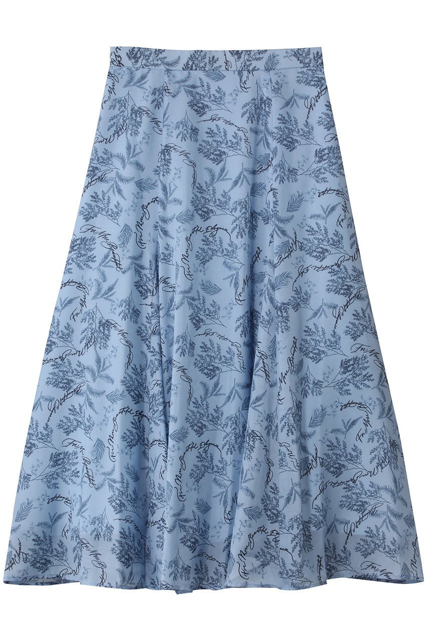 【アナイ/ANAYI】のリーフカリグラフィープリントマチフレアスカート インテリア・キッズ・メンズ・レディースファッション・服の通販 founy(ファニー) 　ファッション　Fashion　レディースファッション　Fashion for Women　スカート　Skirts　Aライン・フレアスカート　A-Line & Flared Skirts　エレガント 上品　Elegant　セットアップ　Set-Up, Coordinated Outfit　フレア　Flare, Flared　プリント　Print, Printed Pattern　モチーフ　Motif, Design Theme　ブルー|ID: prp329100004876874 ipo3291000000036376399