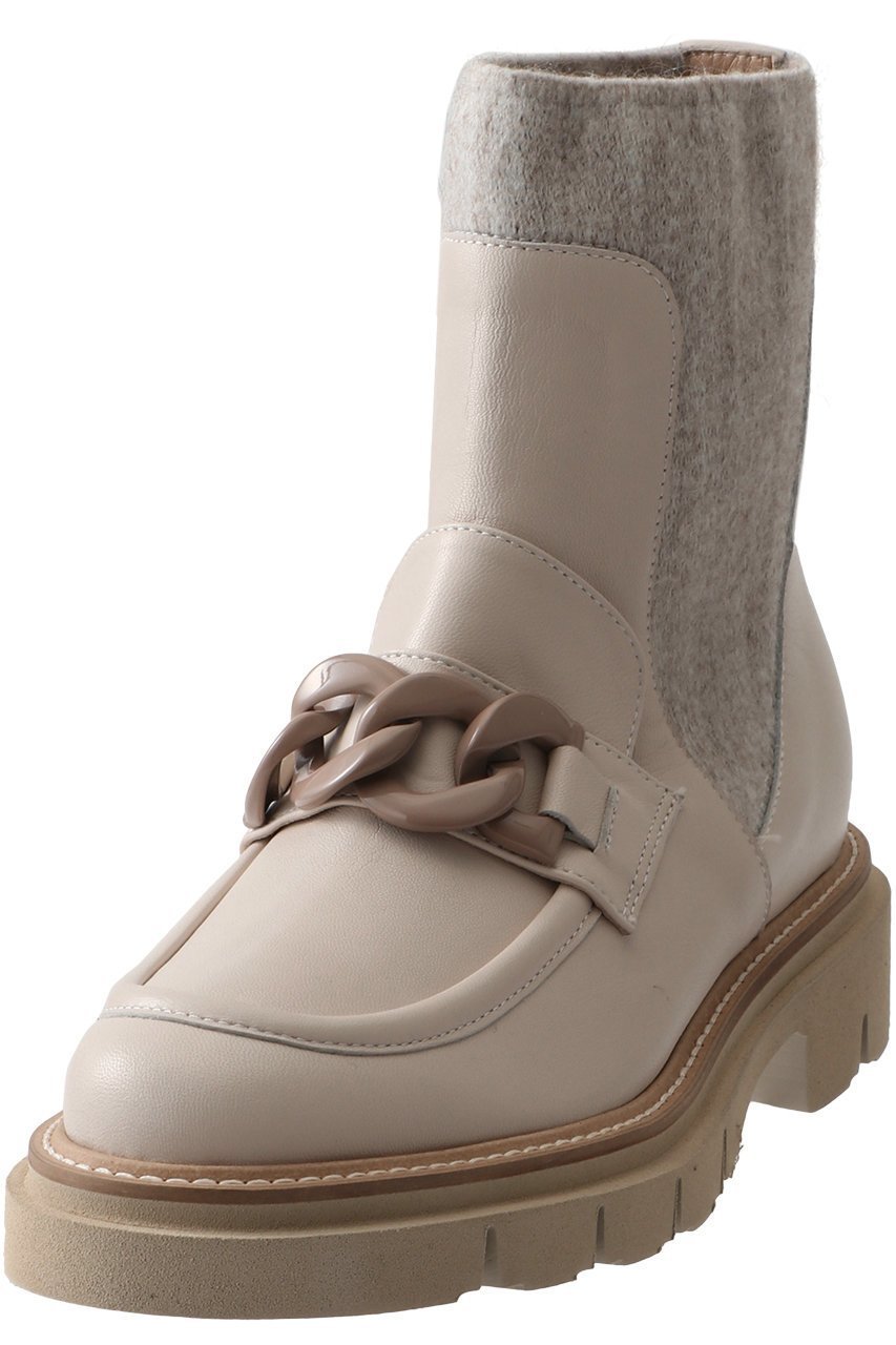 【ルカグロッシ/LucaGrossi】の厚底チェーンショートブーツ 人気、トレンドファッション・服の通販 founy(ファニー) 　ファッション　Fashion　レディースファッション　Fashion for Women　ショート　Short, Short Length　チェーン　Chain, Chain Strap　トレンド　Trend, Trending Now　ドッキング　Docking, Mixed Material　フェミニン　Feminine, Girly　厚底　Platform Shoes　other-2|ID: prp329100004876947 ipo3291000000036377144