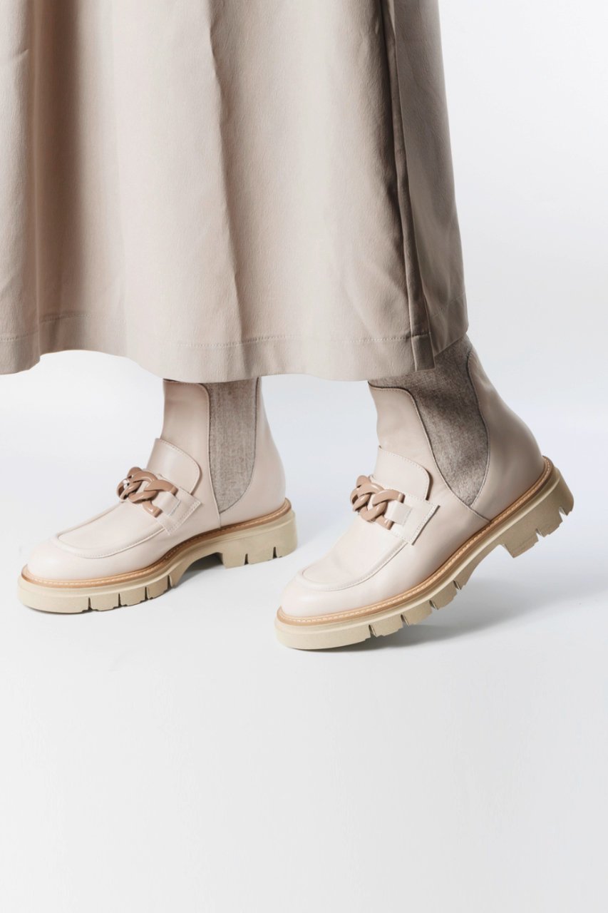 【ルカグロッシ/LucaGrossi】の厚底チェーンショートブーツ 人気、トレンドファッション・服の通販 founy(ファニー) 　ファッション　Fashion　レディースファッション　Fashion for Women　ショート　Short, Short Length　チェーン　Chain, Chain Strap　トレンド　Trend, Trending Now　ドッキング　Docking, Mixed Material　フェミニン　Feminine, Girly　厚底　Platform Shoes　other-7|ID: prp329100004876947 ipo3291000000036377149