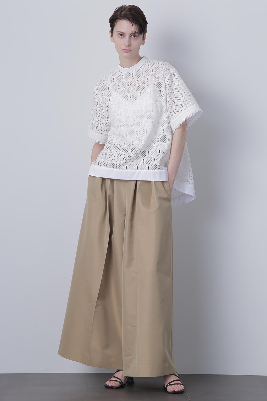 【ヒューエルミュージアム/hueLe Museum】の【hLM】ギャバタックワイドパンツ 人気、トレンドファッション・服の通販 founy(ファニー) 　ファッション　Fashion　レディースファッション　Fashion for Women　パンツ　Pants & Trousers　ワイド　Wide, Wide Fit　other-4|ID: prp329100004876972 ipo3291000000036377338