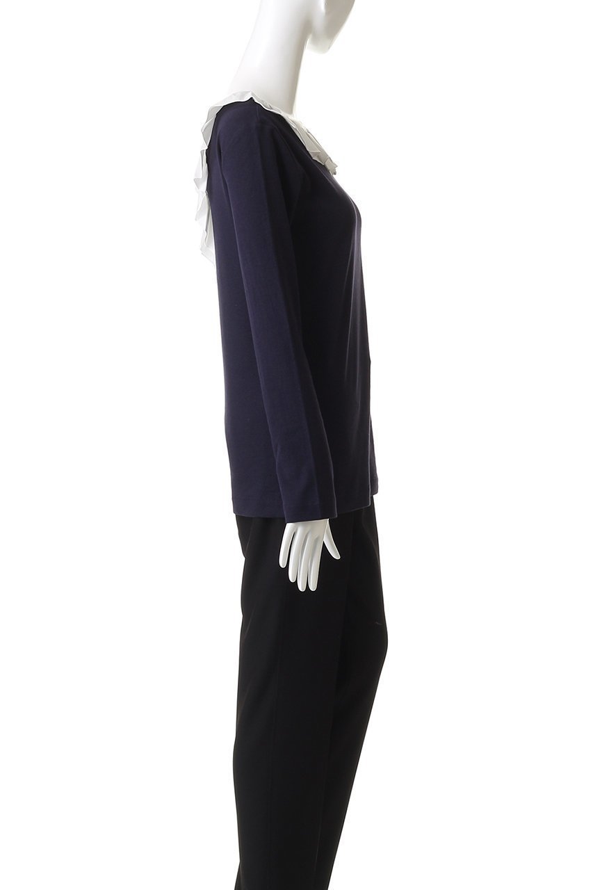 【マノフ/MANOF】の2WAY FRILL NECK CUT TOPS Tシャツ・カットソー 人気、トレンドファッション・服の通販 founy(ファニー) 　ファッション　Fashion　レディースファッション　Fashion for Women　トップス・カットソー　Cut & Sew Tops　シャツ・ブラウス・オフィスカジュアル　Elegant Blouses & Button-Ups　ロングTシャツ・Tシャツ　Longline T-Shirts & Tees　カットソー・ベーシックTシャツ　Cut-and-Sewn Tops / Stretch Tees & Basics　カットソー　Cut and Sewn Top　ジャケット　Jacket, Outerwear　スリーブ　Sleeve, Long Sleeve / Short Sleeve　フェミニン　Feminine, Girly　フリル　Frill, Ruffle　ロング　Long, Long-Length　長袖　Long Sleeve, Full Sleeve　other-3|ID: prp329100004876987 ipo3291000000036377444