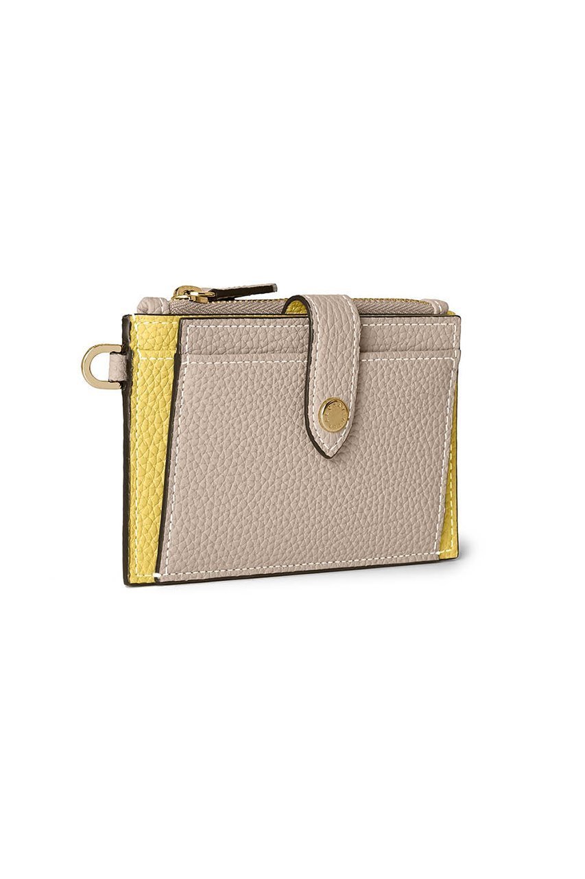 【ボナベンチュラ/BONAVENTURA】のベルテッド フラップ付きカードケース シュリンクレザー インテリア・キッズ・メンズ・レディースファッション・服の通販 founy(ファニー) 　ファッション　Fashion　レディースファッション　Fashion for Women　ミニ財布・二つ折り財布　Wallets & Card Cases　カードケース/名刺入れ　Card Holders & Business Cases　ユニセックス　Unisex, Genderless　おすすめ　Recommended / Our Picks　ギフト プレゼント　Gift / Present　コンパクト　Compact, Small Size　シルバー　Silver, Metallic Silver　フラップ　Flap, Flap Pocket　ポケット　Pocket, Pocket Detail　人気　Popular, Best Seller　新作・新入荷　New Arrivals / New In　財布　Wallet, Purse　グレージュ×イエロー|ID: prp329100004877172 ipo3291000000036380890