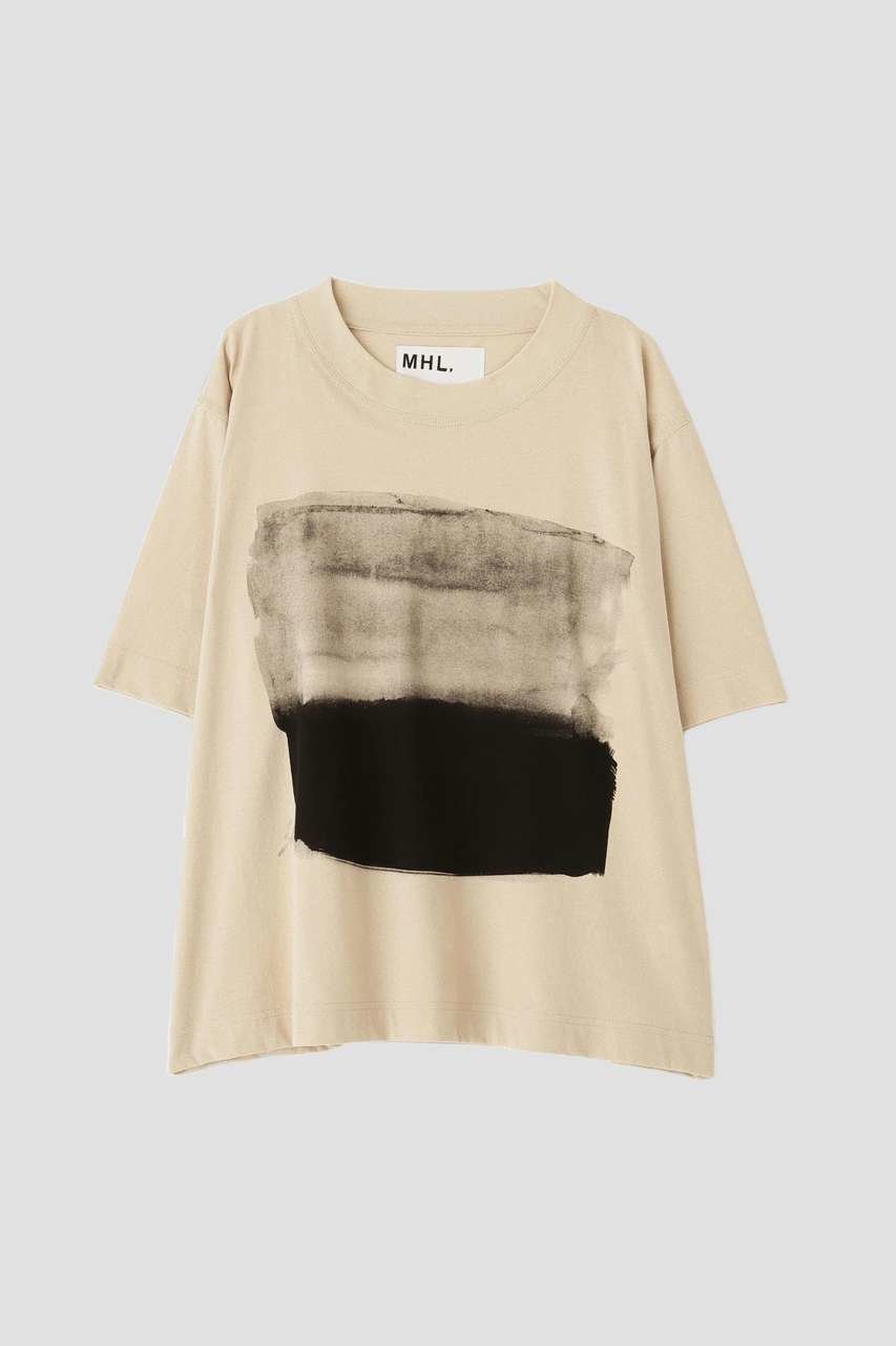 【マーガレットハウエル/MARGARET HOWELL】のLIGHT ORGANIC COTTON JERSEY TOP 人気、トレンドファッション・服の通販 founy(ファニー) 　ファッション　Fashion　レディースファッション　Fashion for Women　トップス・カットソー　Cut & Sew Tops　シャツ・ブラウス・オフィスカジュアル　Elegant Blouses & Button-Ups　ロングTシャツ・Tシャツ　Longline T-Shirts & Tees　カットソー・ベーシックTシャツ　Cut-and-Sewn Tops / Stretch Tees & Basics　ショート　Short, Short Length　シルク　Silk, 100% Silk　ストライプ　Stripe, Striped Pattern　スリーブ　Sleeve, Long Sleeve / Short Sleeve　ネップ　Nepp, Slub Yarn　ハーフ　Half, Half-Length　ブロック　Block, Solid Block Pattern　プリント　Print, Printed Pattern　新作・新入荷　New Arrivals / New In　other-4|ID: prp329100004877229 ipo3291000000036381361