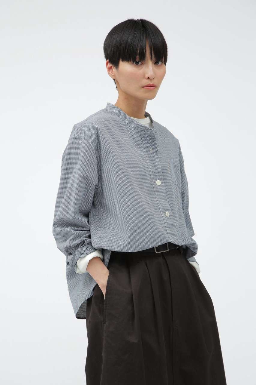 【マーガレットハウエル/MARGARET HOWELL】のTINY GINGHAM COTTON インテリア・キッズ・メンズ・レディースファッション・服の通販 founy(ファニー) 　ファッション　Fashion　レディースファッション　Fashion for Women　トップス・カットソー　Cut & Sew Tops　シャツ・ブラウス・オフィスカジュアル　Elegant Blouses & Button-Ups　ロングTシャツ・Tシャツ　Longline T-Shirts & Tees　カットソー・ベーシックTシャツ　Cut-and-Sewn Tops / Stretch Tees & Basics　キャラクター　Character, Licensed Characters　ギンガム　Gingham, Gingham Fabric　スリーブ　Sleeve, Long Sleeve / Short Sleeve　チェック　Check, Plaid, Tartan　フィット　Fit, Slim Fit　リラックス　Relax, Relaxed Fit　ロング　Long, Long-Length　新作・新入荷　New Arrivals / New In　ブルー|ID: prp329100004877233 ipo3291000000036381390