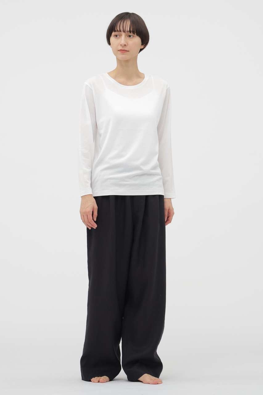 【マーガレットハウエル/MARGARET HOWELL】のSUPERFINE COTTON JERSEY TOP 人気、トレンドファッション・服の通販 founy(ファニー) 　ファッション　Fashion　レディースファッション　Fashion for Women　トップス・カットソー　Cut & Sew Tops　シャツ・ブラウス・オフィスカジュアル　Elegant Blouses & Button-Ups　ロングTシャツ・Tシャツ　Longline T-Shirts & Tees　カットソー・ベーシックTシャツ　Cut-and-Sewn Tops / Stretch Tees & Basics　インナー　Innerwear　シンプル　Simple, Minimal　スリーブ　Sleeve, Long Sleeve / Short Sleeve　フィット　Fit, Slim Fit　プリント　Print, Printed Pattern　ロング　Long, Long-Length　新作・新入荷　New Arrivals / New In　other-2|ID: prp329100004877239 ipo3291000000036381441